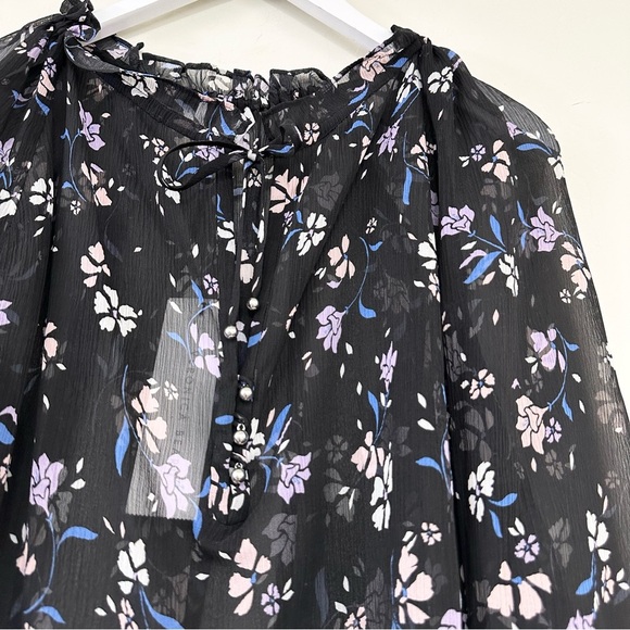 Veronica Beard Antonette Top in Black - Picture 9 of 15